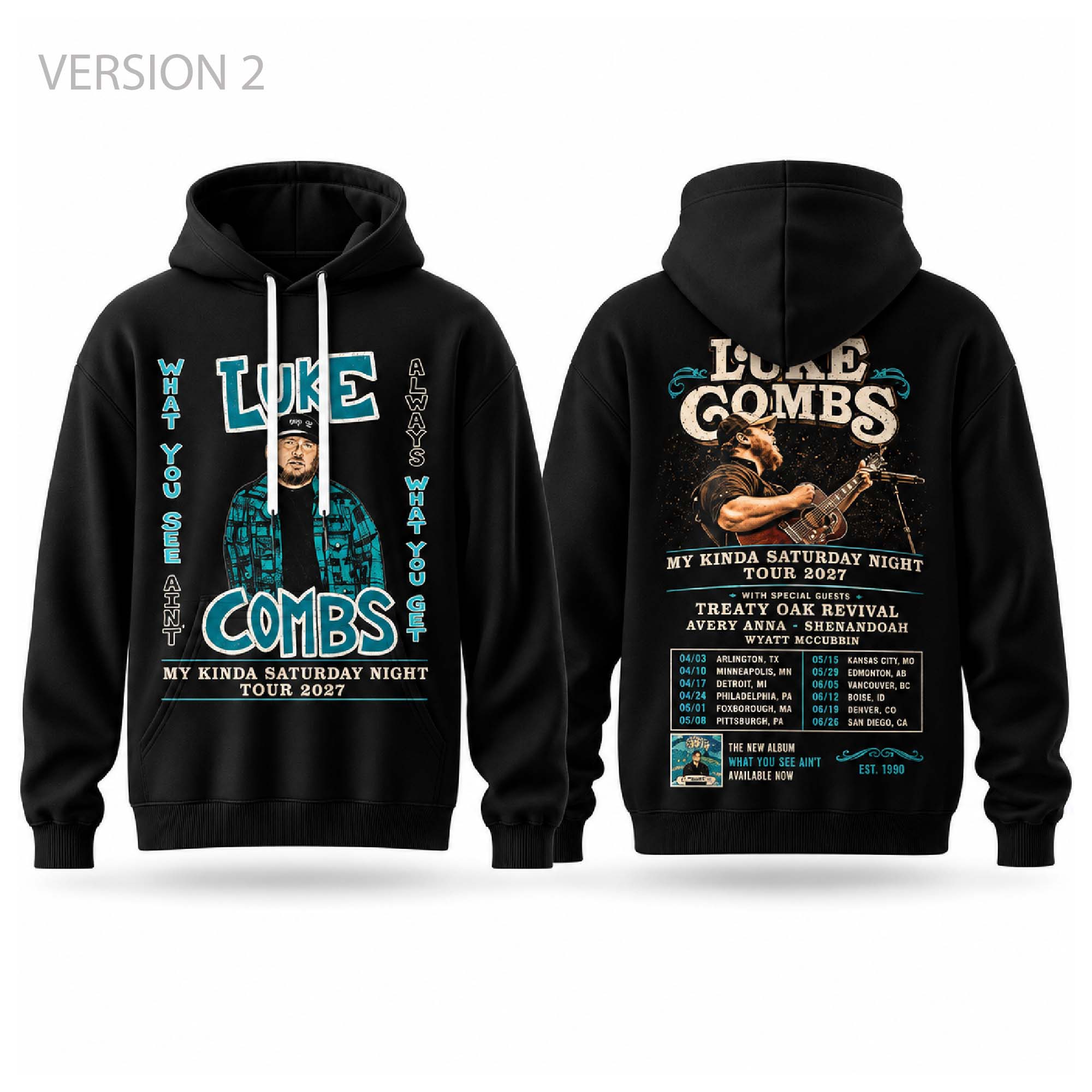 2027 Luke Combs My Kinda Saturday Night Tour Hoodie 2 2027 Luke Combs My Kinda Saturday Night Tour Hoodie (5)