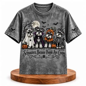 2026 Halloween Schnauzers Because People Are Creepy Shirt