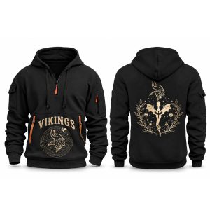 Vikings Fourth Wings Night 2026 Quarter Zip Hoodie