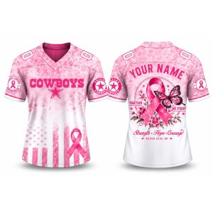 Personalized Cowboys Breast Cancer Awareness Month 2026 Jersey