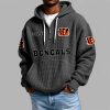 Bengals EST 1967 Quarter Zip Waffle Hoodie 2 Bengals EST 1967 Quarter Zip Waffle Hoodie