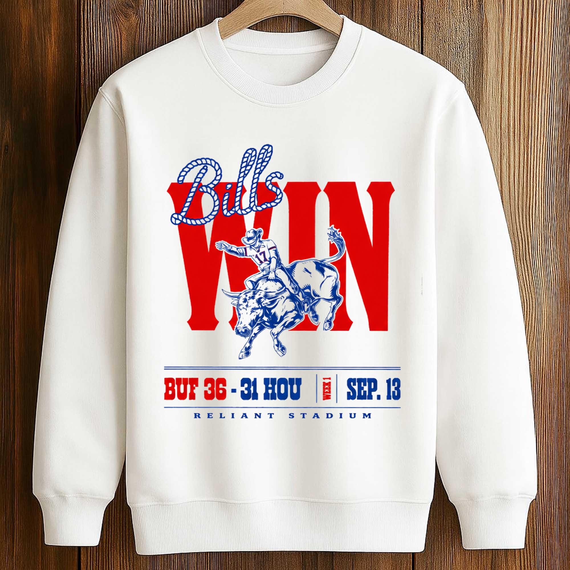 Bills Win Josh Allen Cowboy Rodeo Reliant Stadium Shirt 3 Bills Win Josh Allen Cowboy Rodeo Reliant Stadium Shirt (3)
