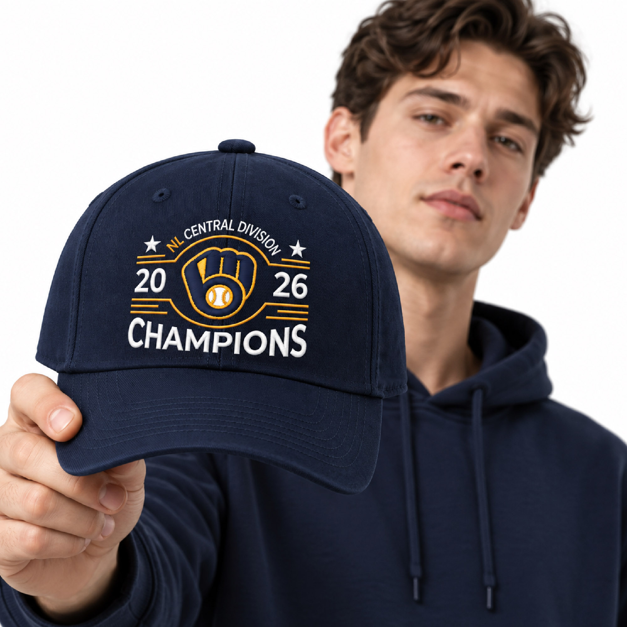 Brewers NL Central Division Champions 2026 Hat 3 Brewers NL Central Division Champions 2026 Hat (2)