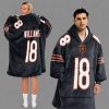Caleb Williams 18 Bears Football Unisex Blanket Hoodie 2 Caleb Williams 18 Bears Football Unisex Blanket Hoodie