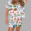 Canada Silky Satin Pajama Set