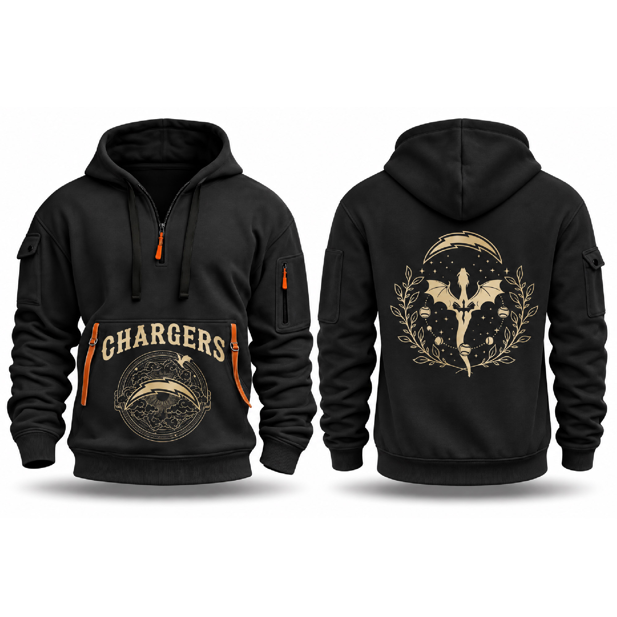 Chargers Fourth Wings Night 2026 Quarter Zip Hoodie Chargers Fourth Wings Night 2026 Quarter Zip Hoodie