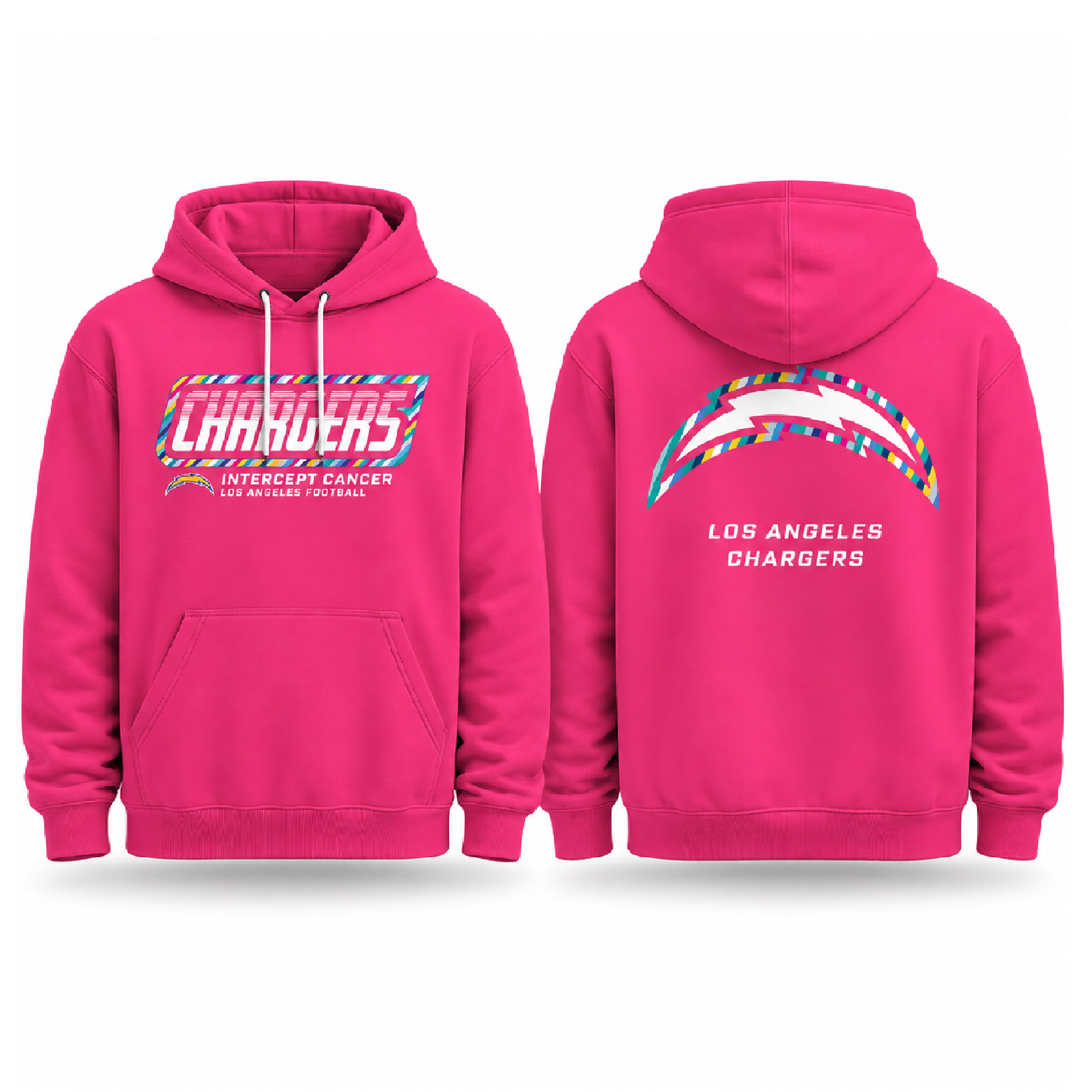 Chargers Pink Crucial Catch 2026 Hoodie 2 Chargers Pink Crucial Catch 2026 Hoodie