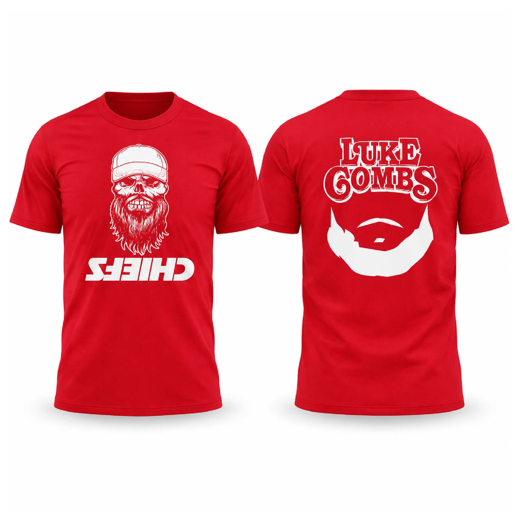 Chiefs 2026 Luke Combs Skull Beard Shirt Chiefs 2026 Luke Combs Skull Beard Shirt