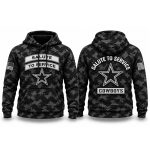 Cowboys Football 2026 Salute to Service Camo Waffle Hoodie