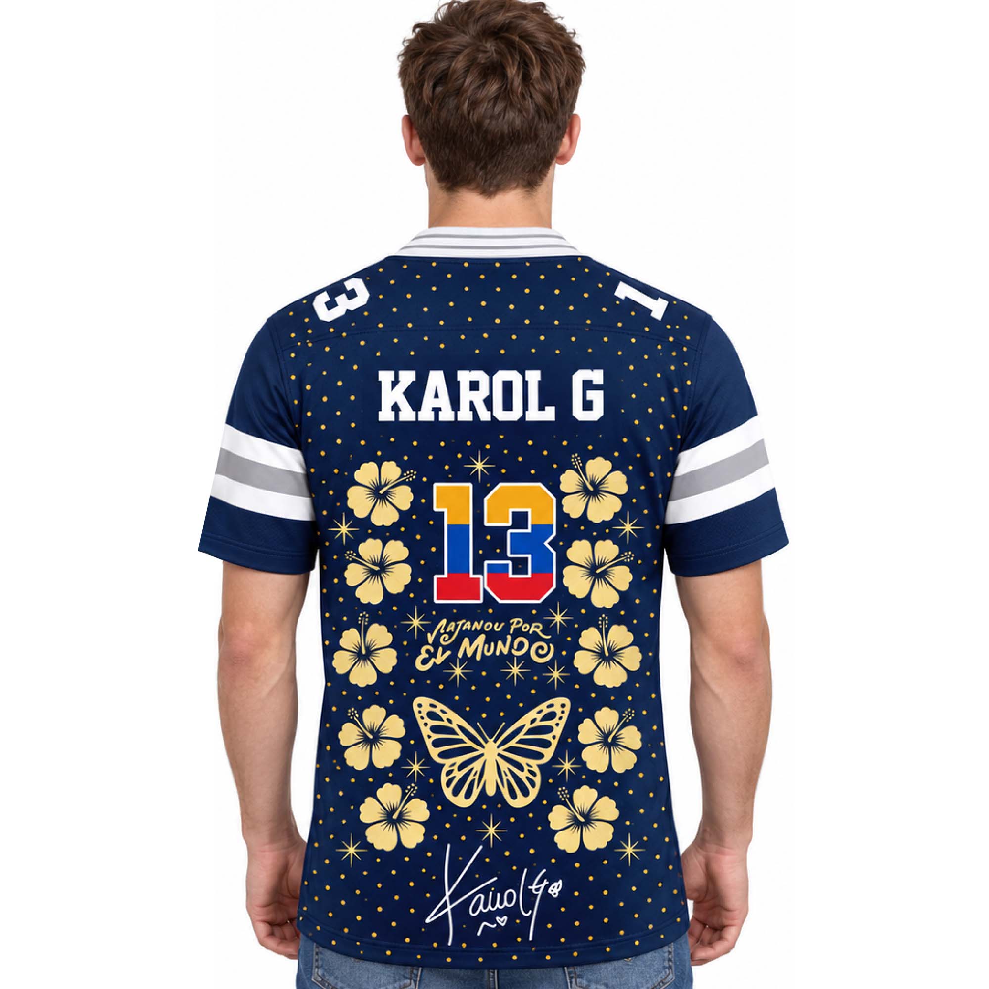 Dallas Cowboys 2027 Karol G Viajando Por El Mundo Tropitour Jersey 3 Dallas Cowboys 2027 Karol G Viajando Por El Mundo Tropitour Jersey (3)