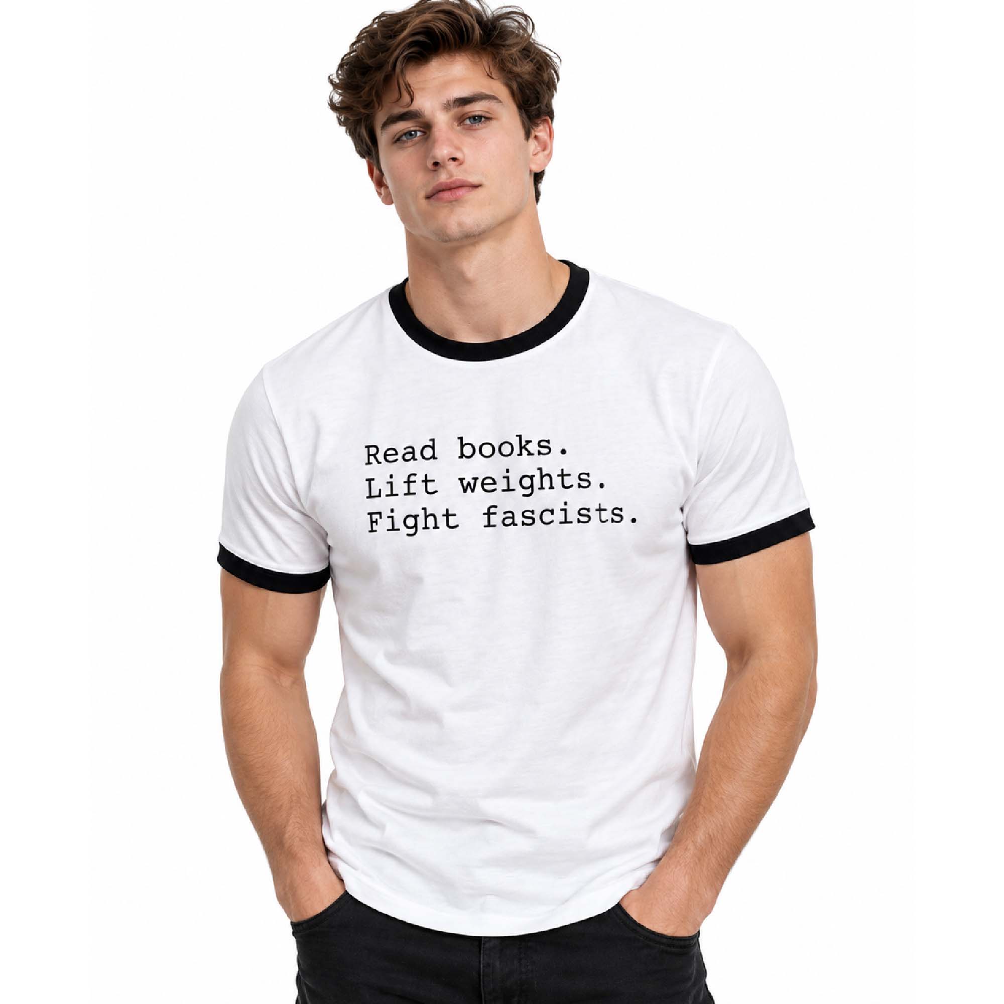 Dustin Pace Read Books Lift Weights Fight Fascists Shirt 2 Dustin Pace Read Books Lift Weights Fight Fascists Shirt (2)