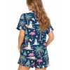 Flamingo Christmas Silky Satin Pajama (2)