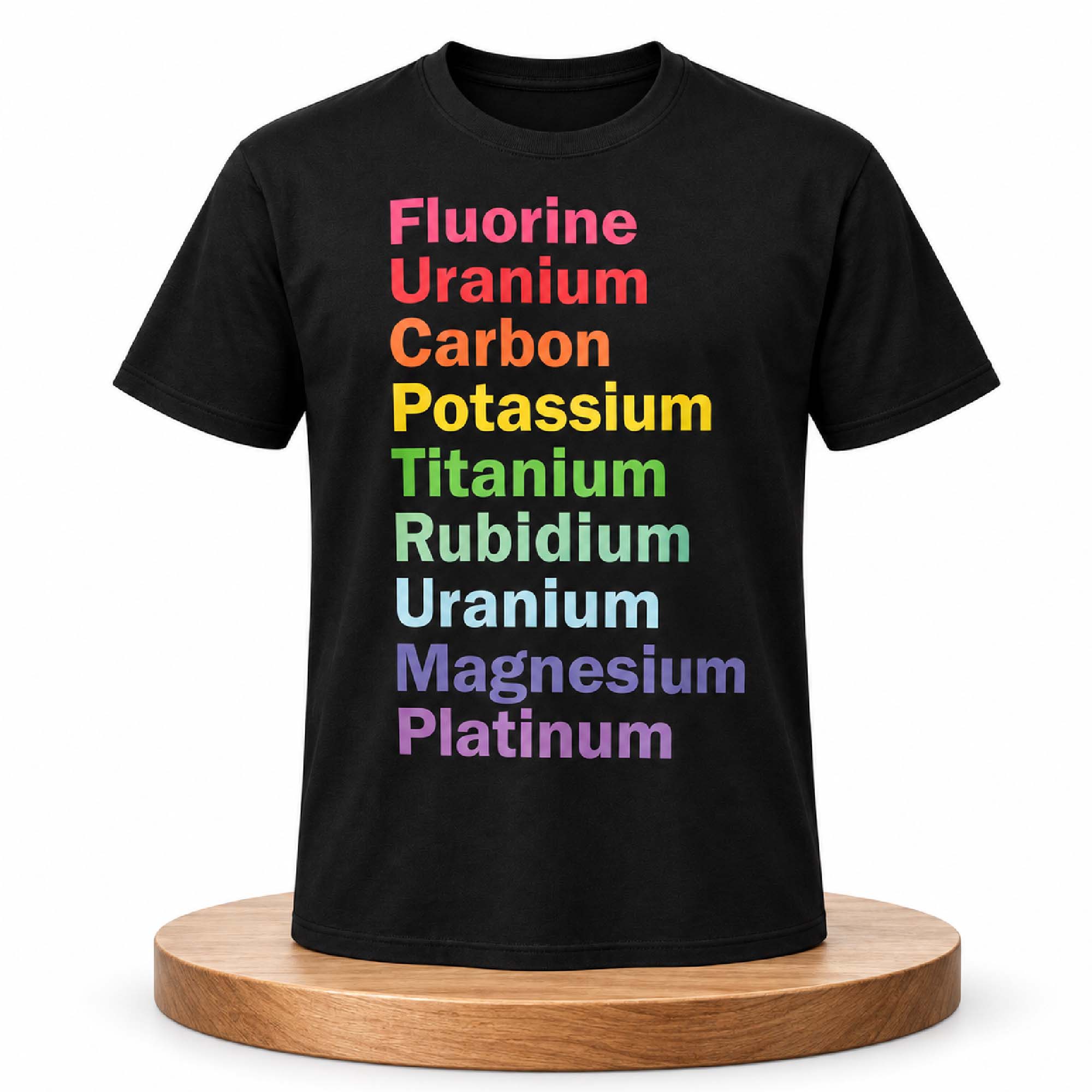 Fluorine Uranium Carbon Potassium Titanium Rubidium Uranium Magnesium Platinum Shirt 2 Fluorine Uranium Carbon Potassium Titanium Rubidium Uranium Magnesium Platinum Shirt (2)