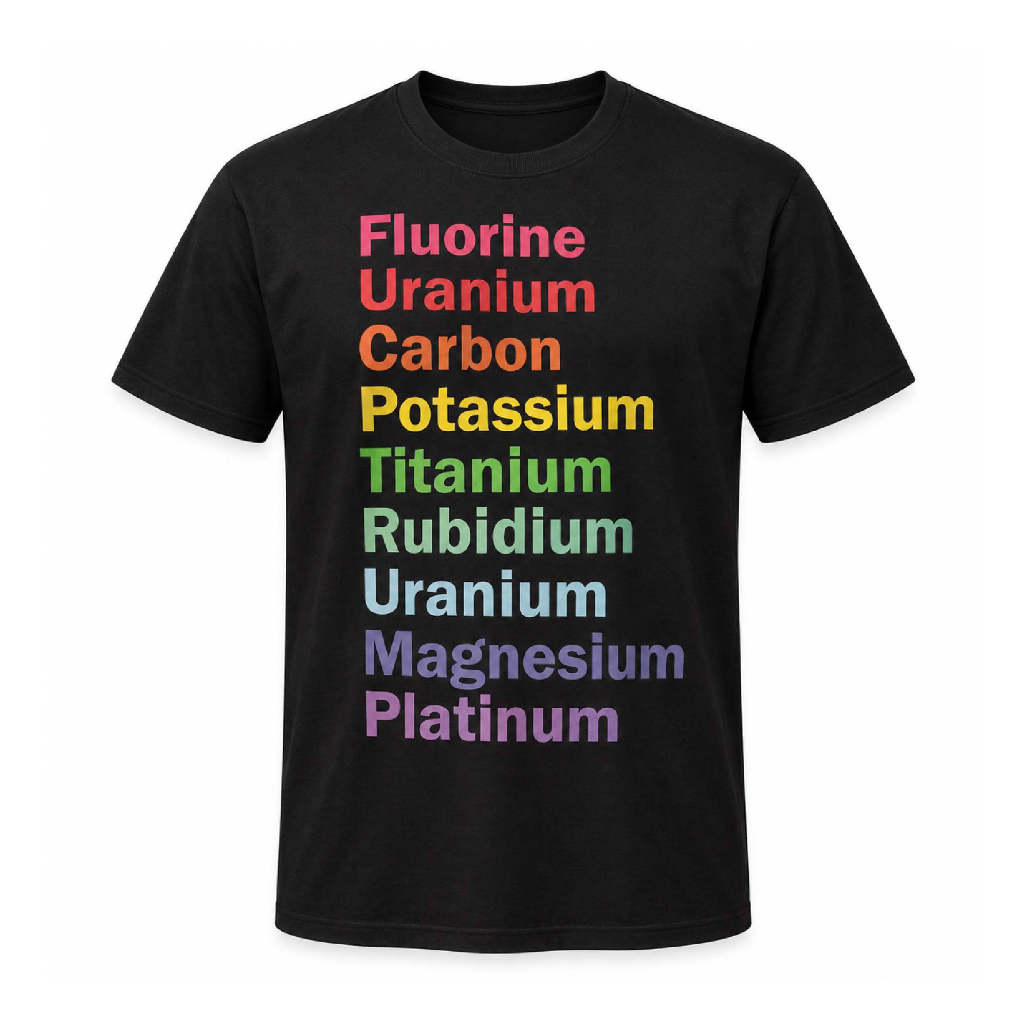 Fluorine Uranium Carbon Potassium Titanium Rubidium Uranium Magnesium Platinum Shirt Fluorine Uranium Carbon Potassium Titanium Rubidium Uranium Magnesium Platinum Shirt