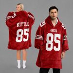 George Kittle 85 49ers Football Unisex Blanket Hoodie