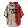 Halloween Problem Solved Blood Short Sleeve Hoodie