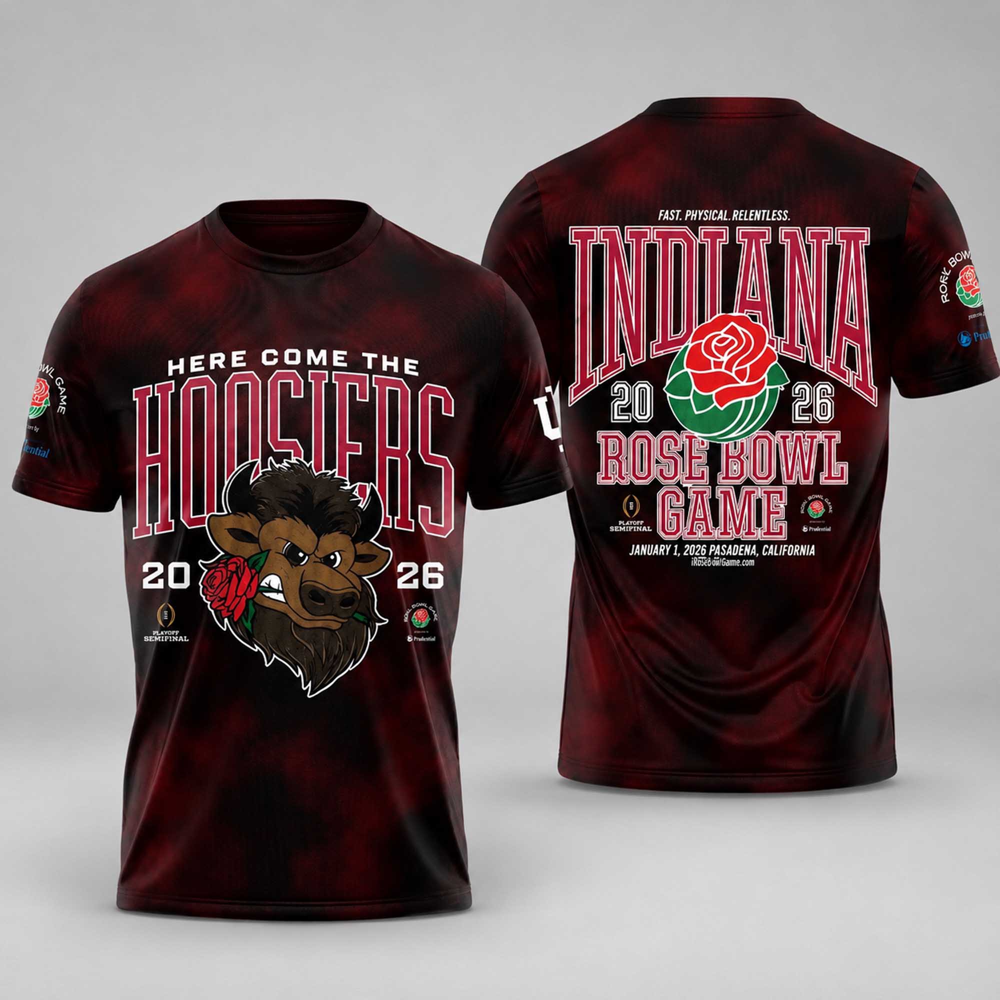 Indiana Hoosiers Football 2026 Rose Bowl Shirt Indiana Hoosiers Football 2026 Rose Bowl Shirt