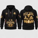Indiana Hoosiers Rose Bowl Game Champions 2026 Quarter Zip Hoodie