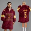 Jayden Daniels 5 Commanders Football Unisex Blanket Hoodie 2 Jayden Daniels 5 Commanders Football Unisex Blanket Hoodie