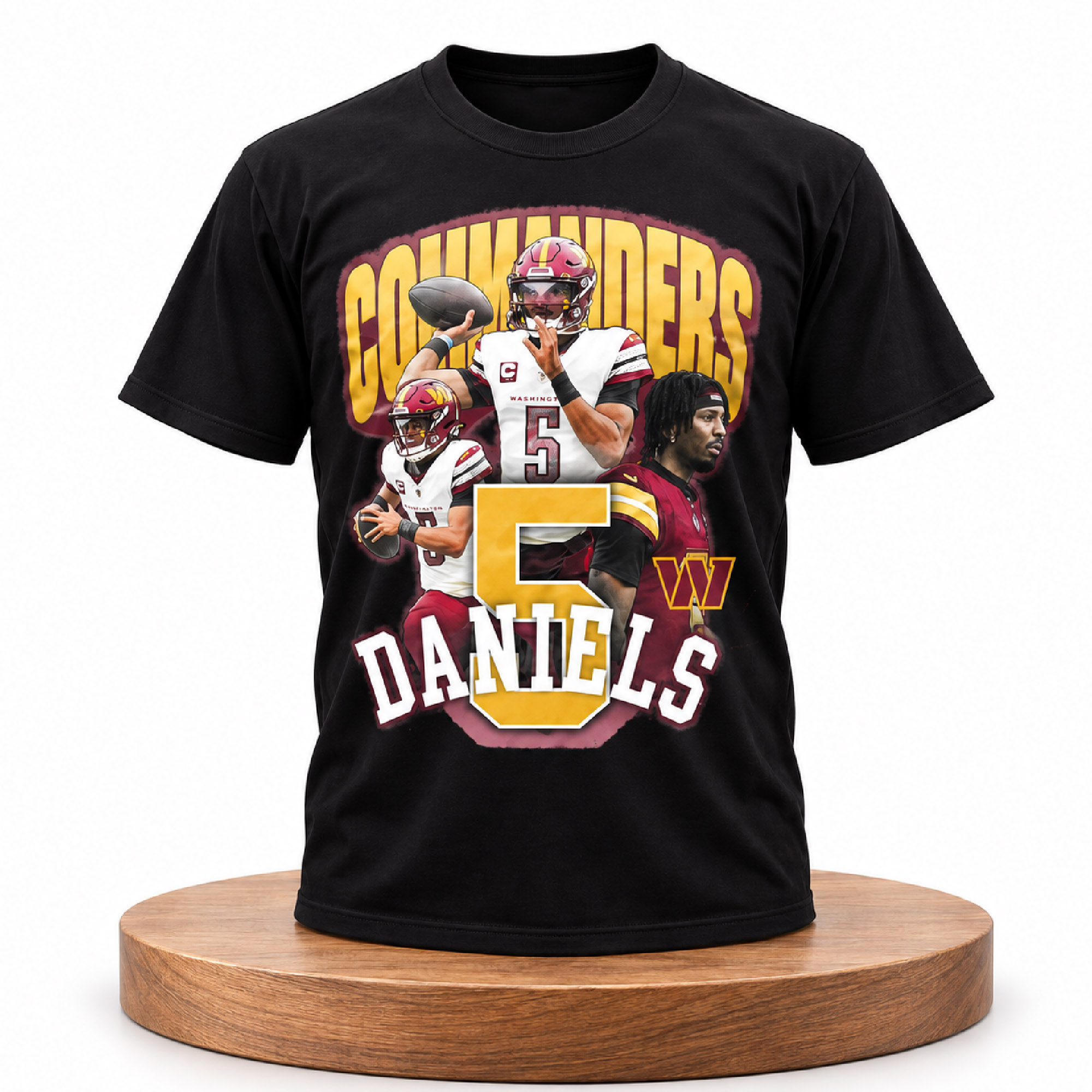 Jayden Daniels Commanders 5 Daniels Shirt 2 Jayden Daniels Commanders 5 Daniels Shirt (2)
