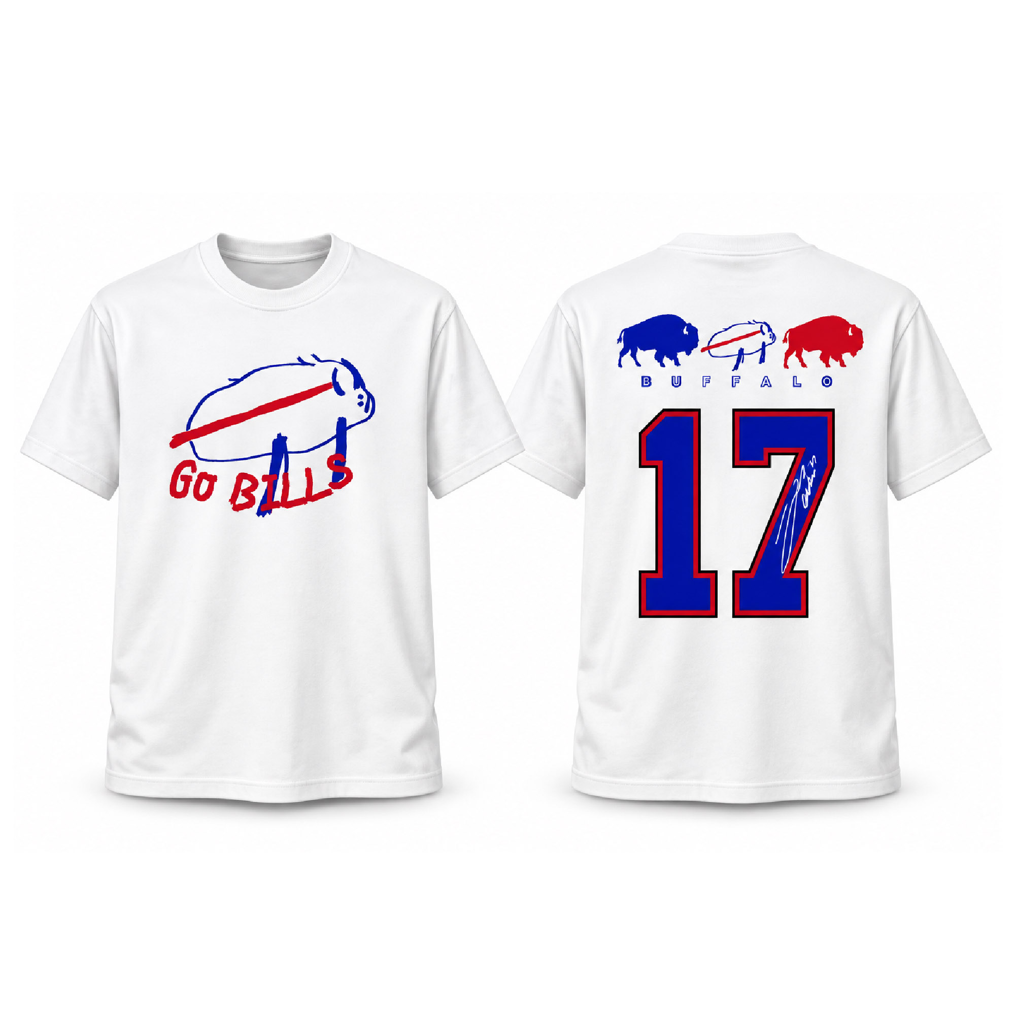 Josh Allen Bills Go Bills A Drawing Shirt Josh Allen Bills Go Bills A Drawing Shirt