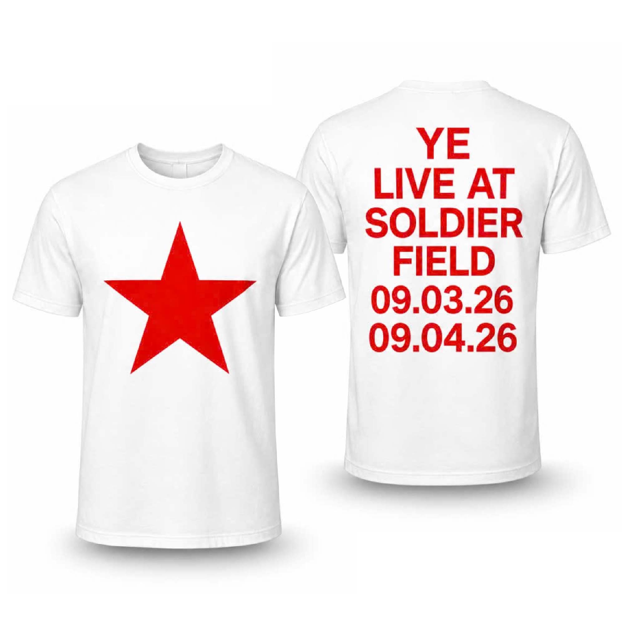 Kanye West Ye Live At Soldier Field Chicago On Sep 3 And 4 2026 Shirt Kanye West Ye Live At Soldier Field Chicago On Sep 3 And 4 2026 Shirt