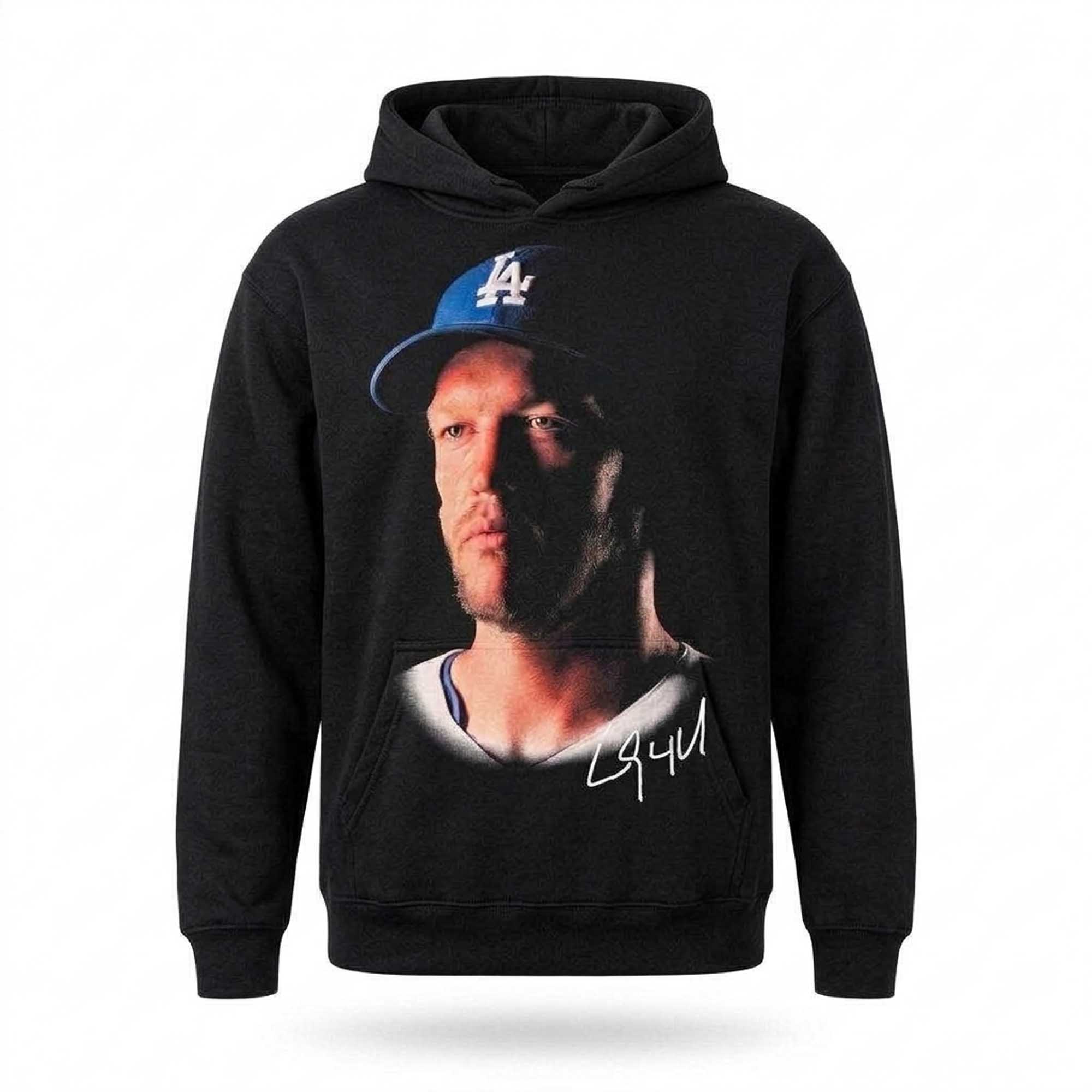 Kike Hernandez Wears Clayton Kershaw Face Shirt 2 Kike Hernandez Wears Clayton Kershaw Face Shirt (2)
