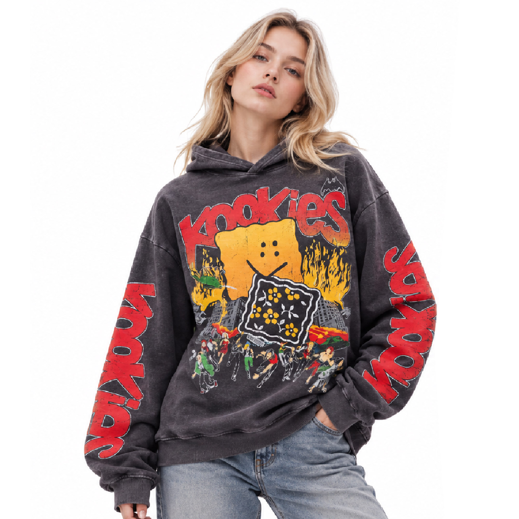 Kookies Buster Peckish Rainbowy Printed Hoodie 3 Kookies Buster Peckish Rainbowy Printed Hoodie (2)