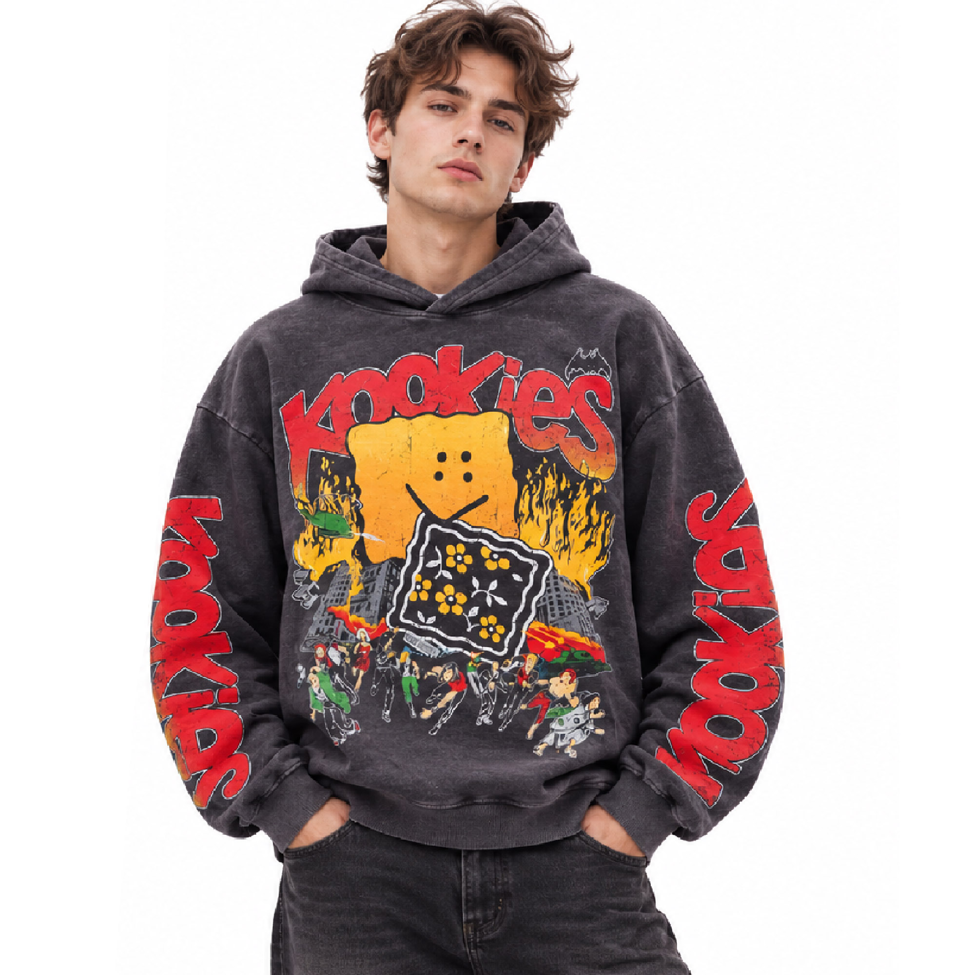 Kookies Buster Peckish Rainbowy Printed Hoodie 2 Kookies Buster Peckish Rainbowy Printed Hoodie (3)