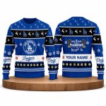 LA Dodgers Back To Back World Series 2025 Champions Ugly Christmas Sweater