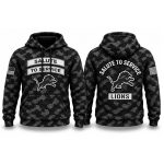 Lions Football 2026 Salute to Service Camo Waffle Hoodie