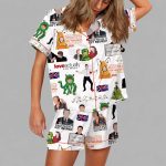 Love Actually Silky Satin Pajama Set