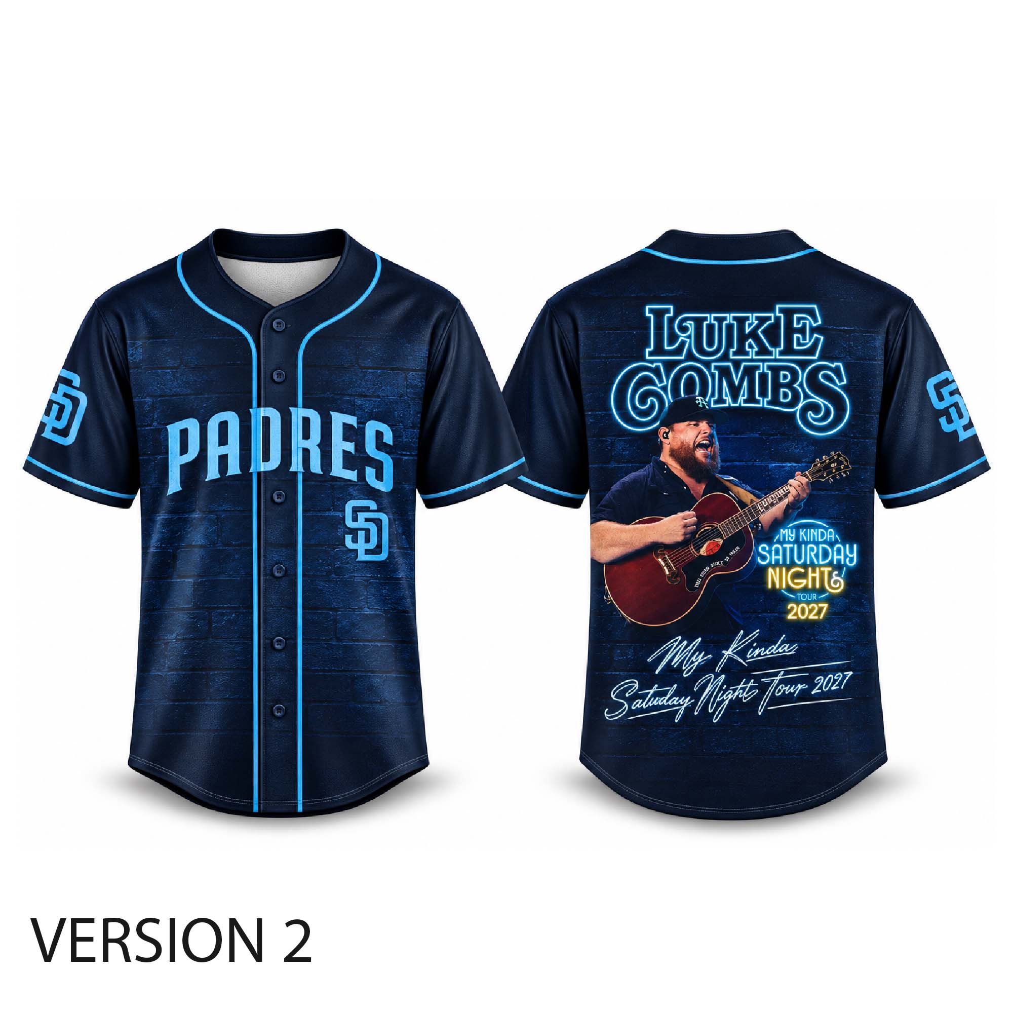 Luke Combs 2027 Padres My Kinda Saturday Night Tour Jersey 2 Luke Combs 2027 Padres My Kinda Saturday Night Tour Jersey (2)