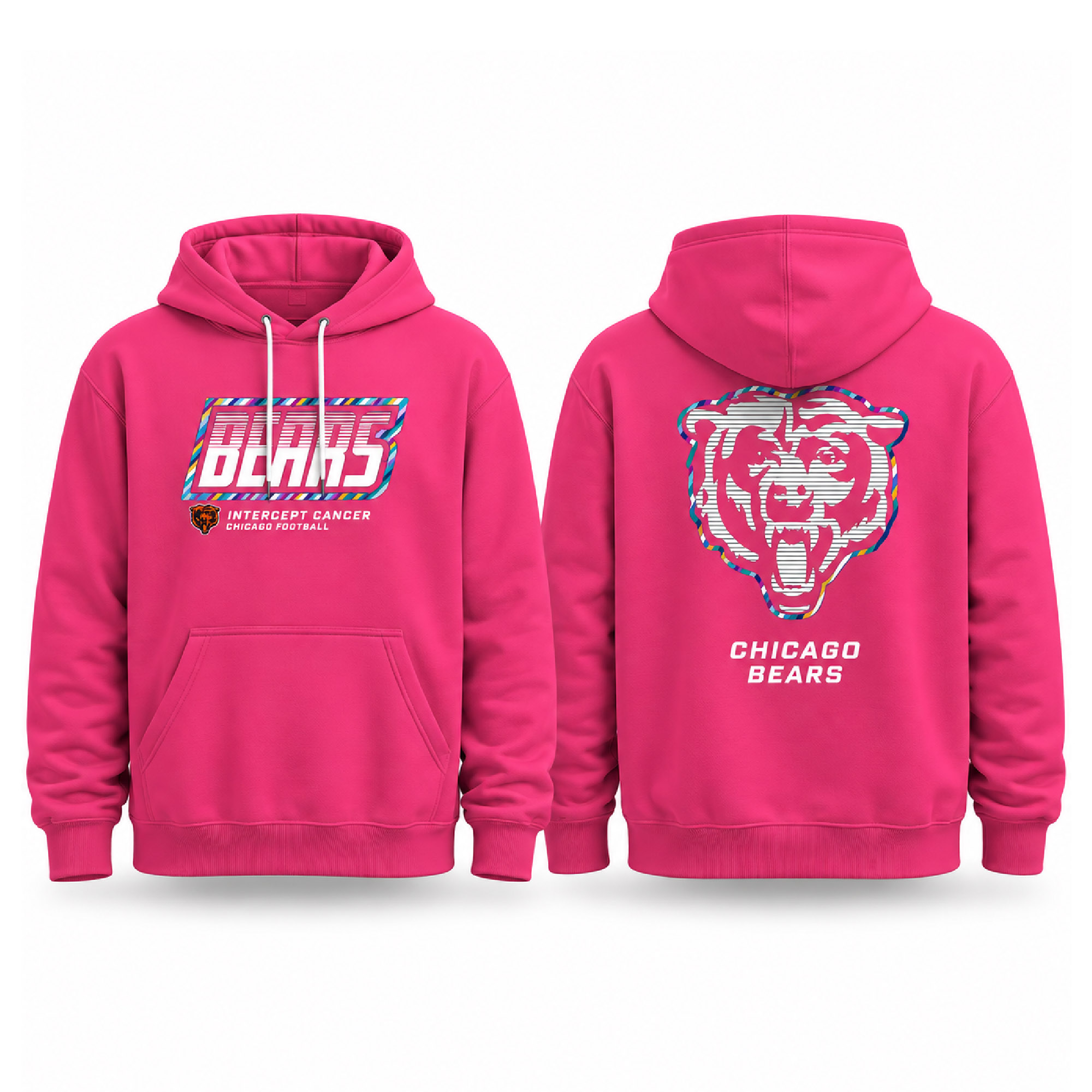 Bears Pink Crucial Catch 2026 Hoodie 2 Bears Pink Crucial Catch 2026 Hoodie