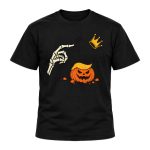 No Kings Skeleton Pumpkin Trump Halloween Shirt