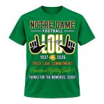 Notre Dame Football Lou Holtz 1937 2026 Trust Love Commitment Shirt