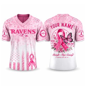 Personalized Ravens Breast Cancer Awareness Month 2026 Jersey