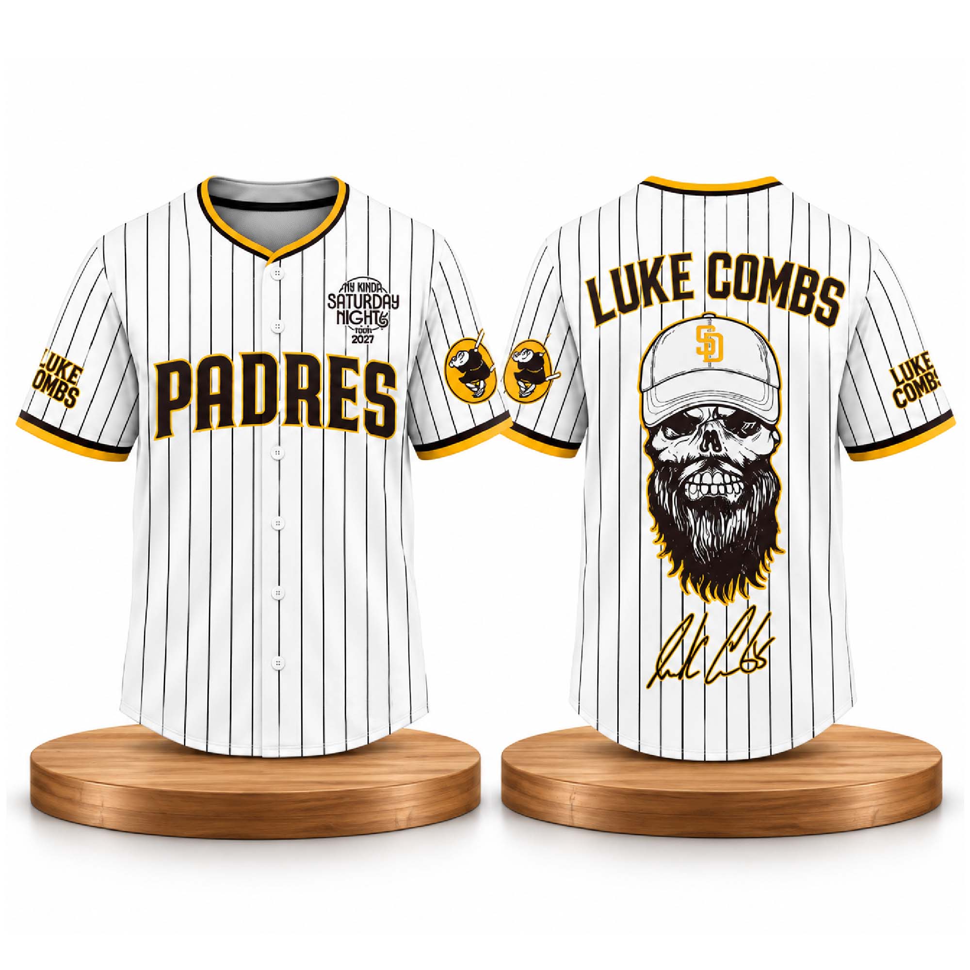 Padres 2027 Luke Combs My Kinda Saturday Night Tour Jersey 2 Padres 2027 Luke Combs My Kinda Saturday Night Tour Jersey (2)