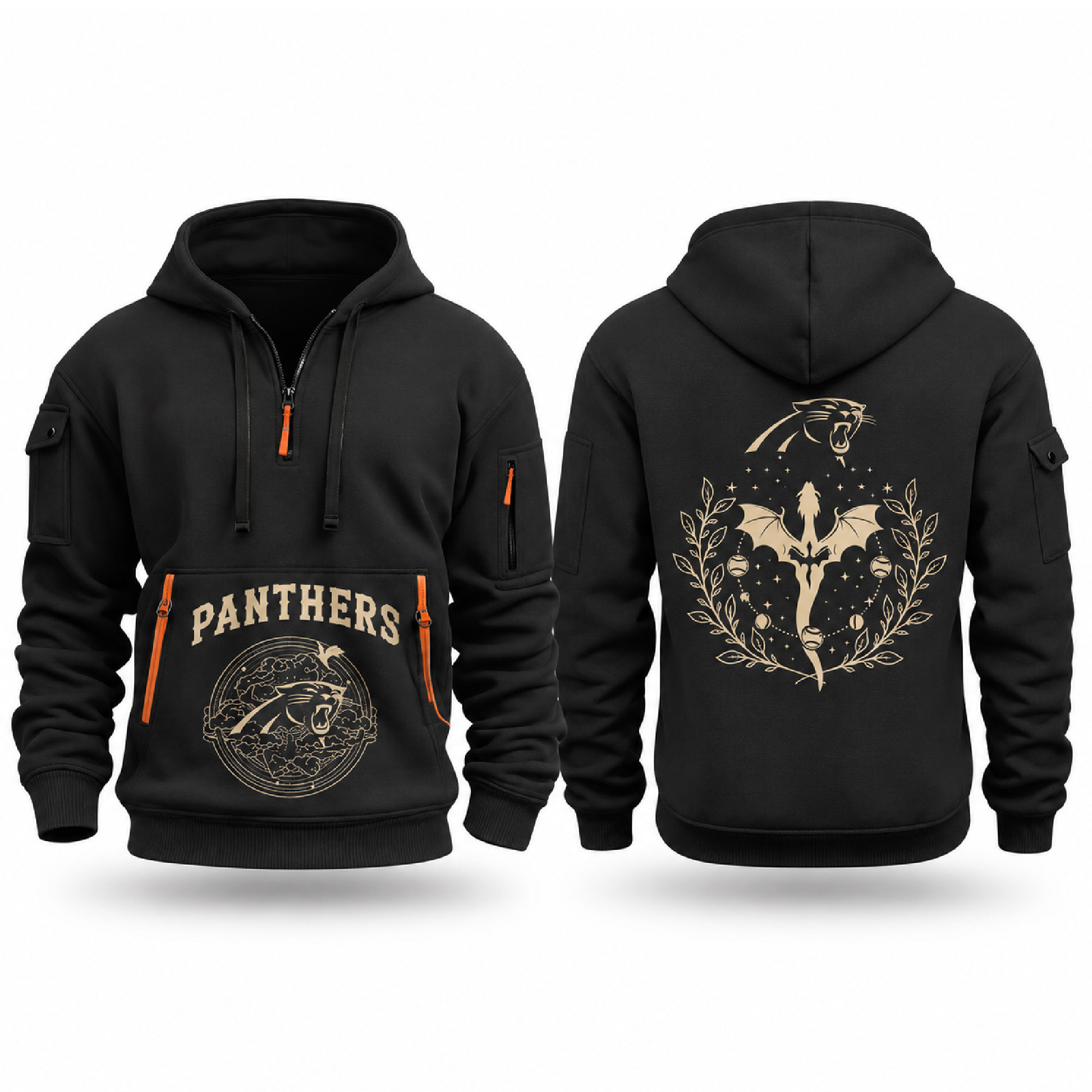 Panthers Fourth Wings Night 2026 Quarter Zip Hoodie Panthers Fourth Wings Night 2026 Quarter Zip Hoodie