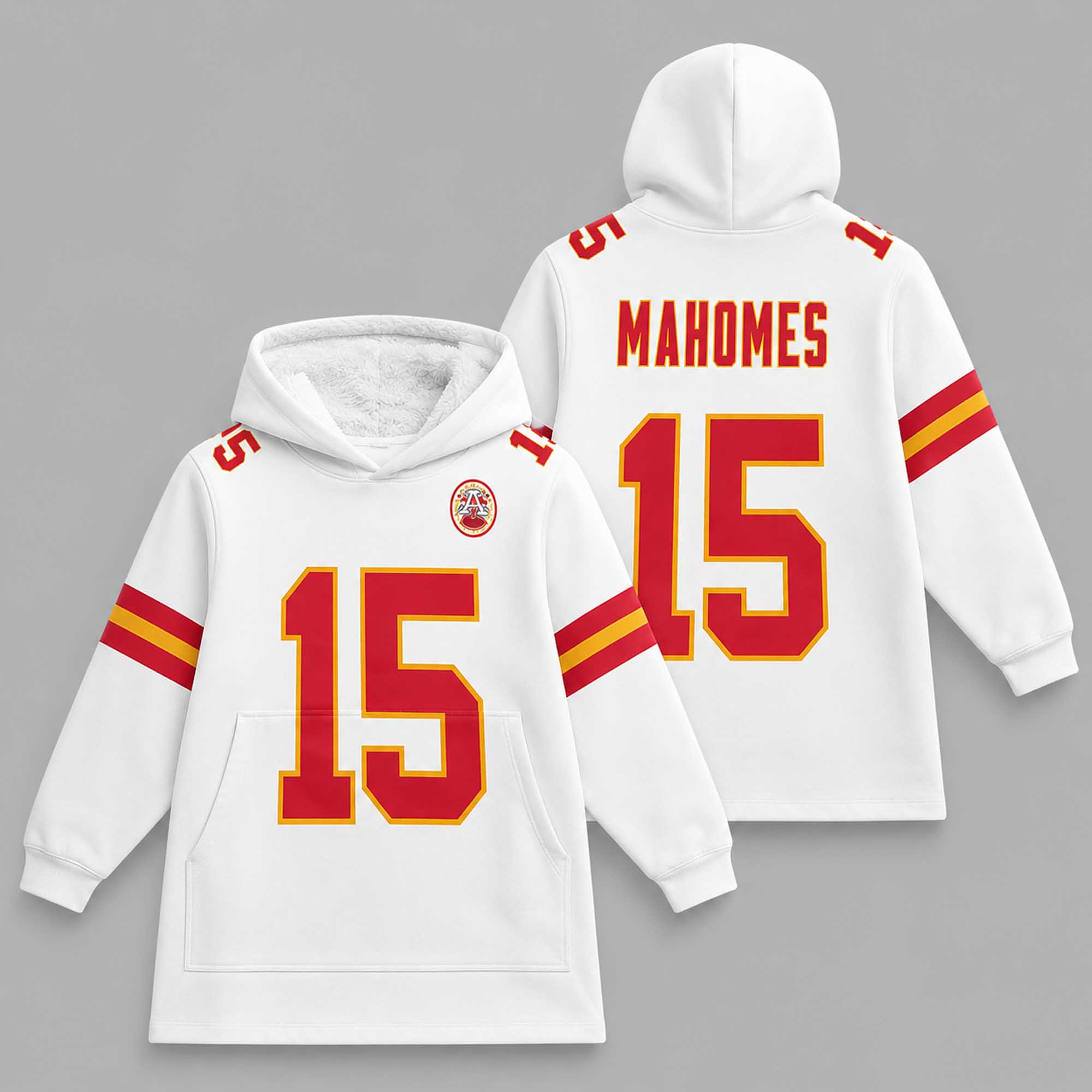 Patrick Mahomes 15 Chiefs Football Unisex Blanket Hoodie 2 Patrick Mahomes 15 Chiefs Football Unisex Blanket Hoodie 1