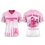 Personalized Chargers Breast Cancer Awareness Month 2026 Jersey