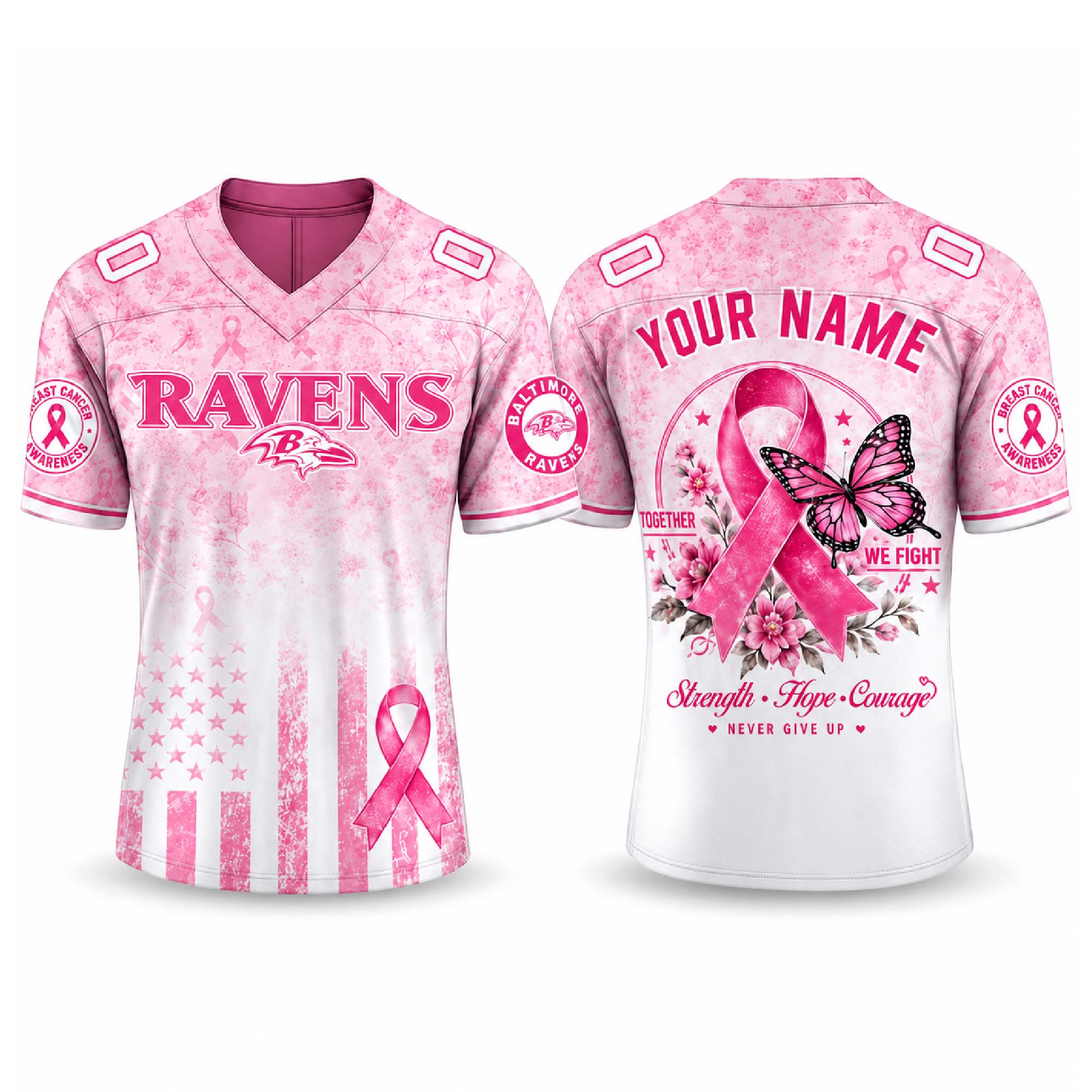 Personalized Ravens Breast Cancer Awareness Month 2026 Jersey Personalized Ravens Breast Cancer Awareness Month 2026 Jersey