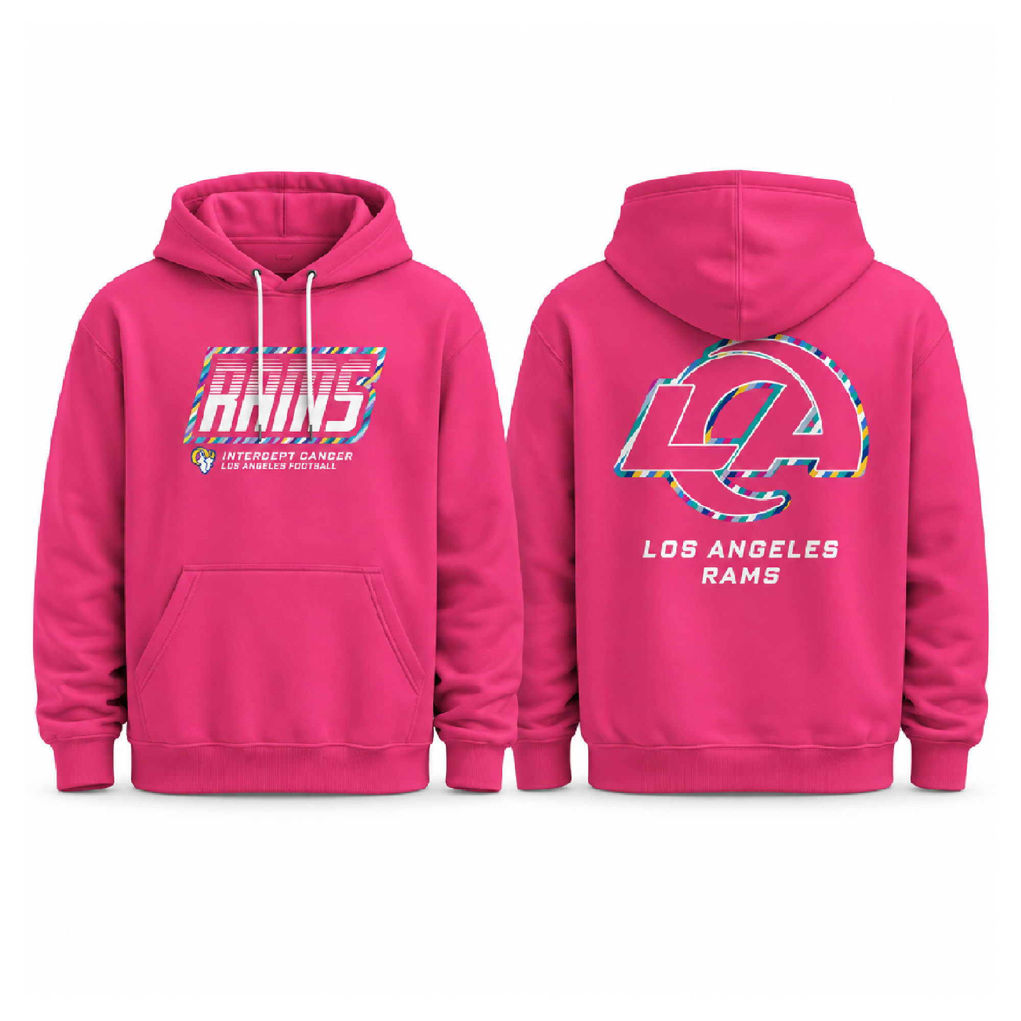 Rams Pink Crucial Catch 2026 Hoodie 2 Rams Pink Crucial Catch 2026 Hoodie