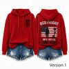 Red Friday Remember Everyone Deployed Until They All Come Home Waffle Hoodie