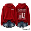 Red Friday Remember Everyone Deployed Until They All Come Home Waffle Hoodie (2)