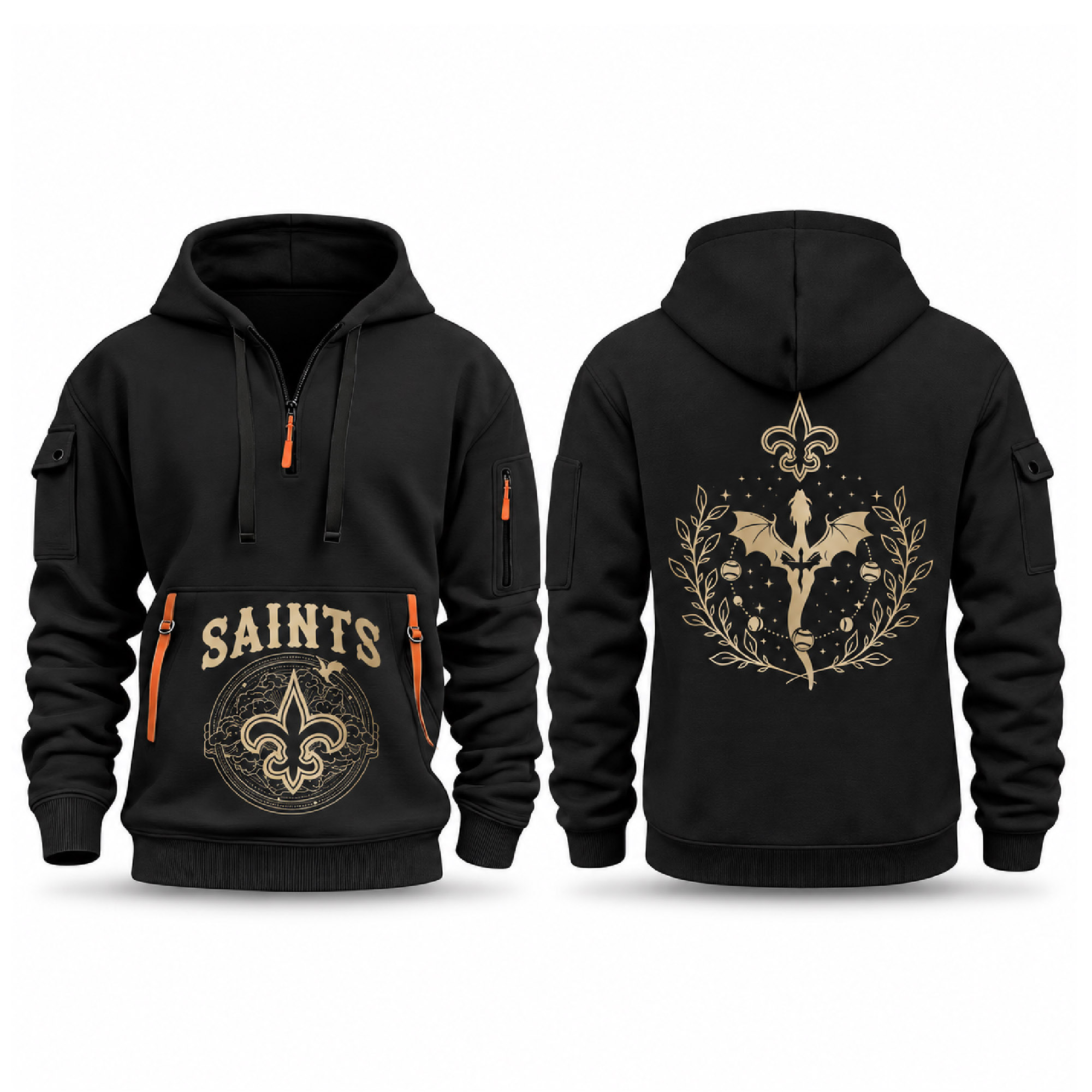 Saints Fourth Wings Night 2026 Quarter Zip Hoodie Saints Fourth Wings Night 2026 Quarter Zip Hoodie