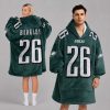 Saquon Barkley 26 Eagles Football Unisex Blanket Hoodie
