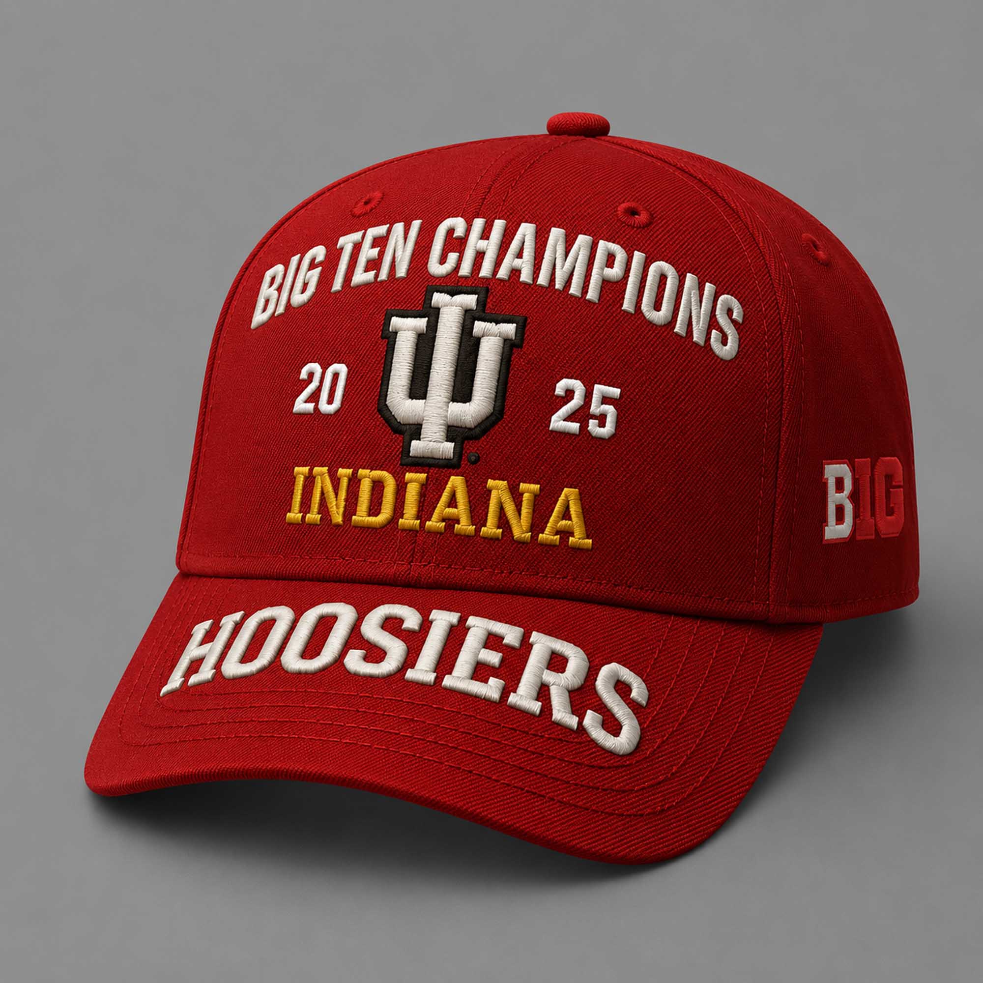 Indiana Hoosiers Football 2025 Big Ten Champions Hat Indiana Hoosiers Football 2025 Big Ten Champions Hat