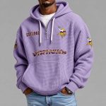 Vikings EST 1960 Waffle Quarter Zip Hoodie