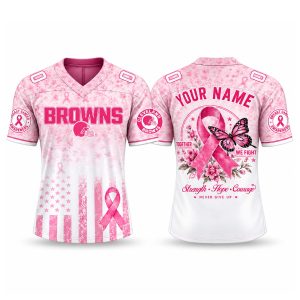 Personalized Browns Breast Cancer Awareness Month 2026 Jersey